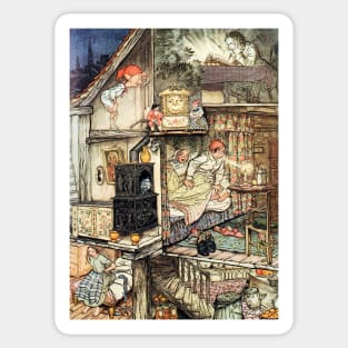 The Goblin and the Provision Dealer - Arthur Rackham Sticker